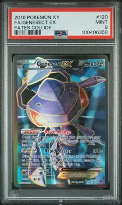 PSA 9 GENESECT EX 2016 POKEMON XY FATES COLLIDE 120 FULL ART - Image 1