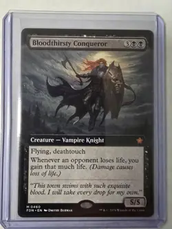 MTG Foundations Bloodthirsty Conqueror Mythic Extended Art, Mint Regular Card - Image 1