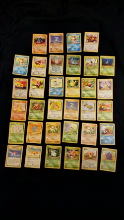 Pokemon Vintage 1999 Jungle Card Lot of 34 Including Holos and 1st Editions - Image 1