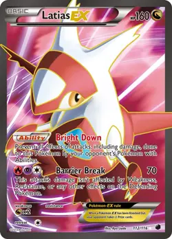 Pokemon Latias-EX TCG Plasma Freeze Holo Card 112/116 Full Art Ultra Rare - Image 1
