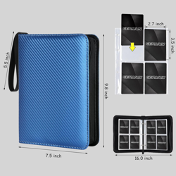 4 Pocket Card Binder, Premium Zip Trading Card Binder, 400 Double Sided Pocket P - Image 2