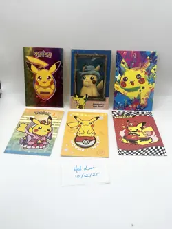 Electric Pikachu Card Database Cracked Ice (Lot of 6) Pikachu Grey Felt HAT - Image 2