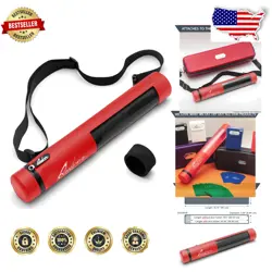 Red XL Orion TCG Mat Tube Case MtG Waterproof Zipper See-Through Window - Image 1