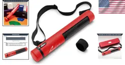 Red XL Orion TCG Mat Tube Case MtG Waterproof Zipper See-Through Window - Image 2