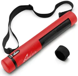 Red XL Orion TCG Mat Tube Case MtG Waterproof Zipper See-Through Window - Image 3