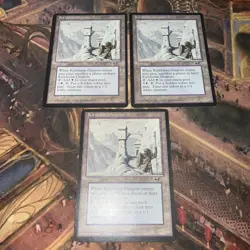 3x Kjeldoran Outpost Alliances LP/MP set - classic white soldier land Mtg - Image 1