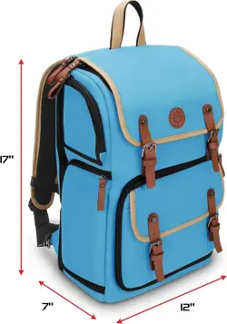 Stylish TCG Backpack Blue Canvas Customizable Pockets MTG Pokemon Lorcana - Image 4