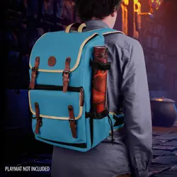 Stylish TCG Backpack Blue Canvas Customizable Pockets MTG Pokemon Lorcana - Image 5