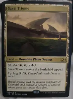 Savai Triome MTG Magic the Gathering Card Ikoria Nonbasic Land - Image 1