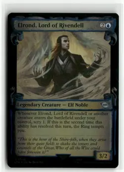 Elrond, Lord of Rivendell Showcase Scrolls FOIL The Lord of the Rings MTG NM - Image 1