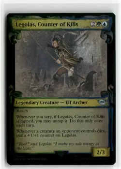 Legolas, Counter of Kills Showcase Scrolls FOIL The Lord of the Rings MTG NM - Image 1