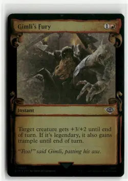 Gimli's Fury Showcase Scrolls FOIL The Lord of the Rings MTG NM - Image 1