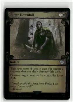 Bitter Downfall Showcase Scrolls FOIL The Lord of the Rings MTG NM - Image 1
