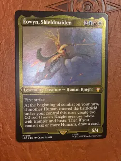 Eowyn, Shieldmaiden 0081 Etched Foil Thick Stock LOTR Commander MTG Near Mint - Image 1