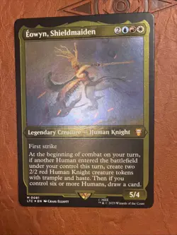 Eowyn, Shieldmaiden 0081 Etched Foil Thick Stock LOTR Commander MTG Near Mint - Image 2