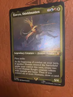 Eowyn, Shieldmaiden 0081 Etched Foil Thick Stock LOTR Commander MTG Near Mint - Image 3