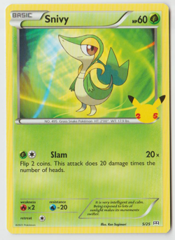 Snivy - 2021 Pokemon McDonald's Collection 25th Anniversary Promo 5/25 NH - Image 1