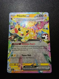 Play! Pokemon Prize Pack Series 7 Surging Sparks 057/191 Pikachu ex NM - Image 1