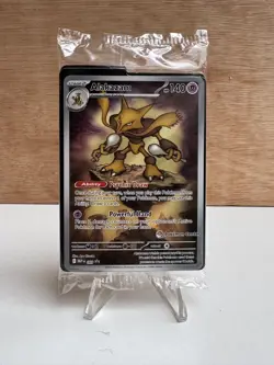 Pokemon Mega Evolution MEP 009 Alakazam SEALED Promo Pokemon Center Stamped - Image 1