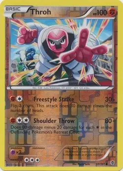 Throh 51/101 Reverse Holo | Plasma Blast | Pokemon Card - Image 1