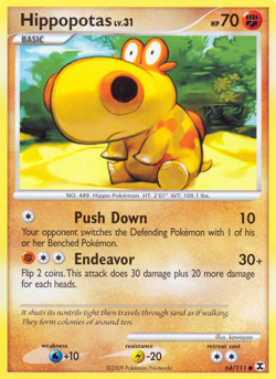 Hippopotas 64/111 Common | Rising Rivals | Pokemon Card - Image 1