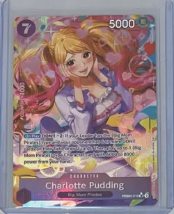 Charlotte Pudding PRB02-010 One Piece Best Of Vol. 2 Card Game Holo Foil - Image 1