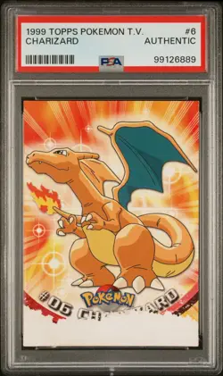 PSA Charizard #6 1999 Pokemon Topps T.V. Animation Pokemon Card - Image 1