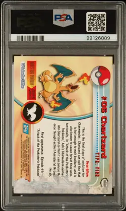 PSA Charizard #6 1999 Pokemon Topps T.V. Animation Pokemon Card - Image 2