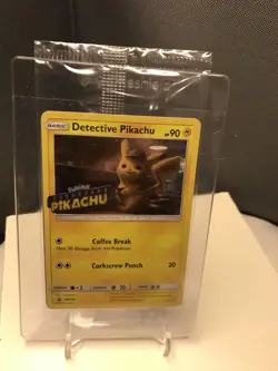 Pokemon Card Detective Pikachu SM190 Holo Rare STAMPED & SEALED - Image 1