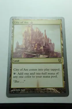 MTG City of Ass x1- -Unhinged-Lightly Played - Image 1