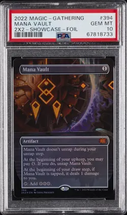 2022 MTG DOUBLE MASTERS 2022 SC-FOIL #394 MANA VAULT PSA 10 - Image 1