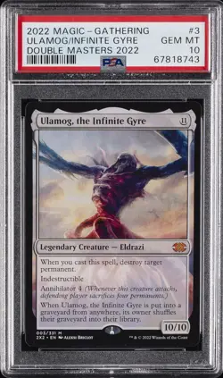 2022 MTG DOUBLE MASTERS 2022 #3 ULAMOG, THE INFINITE GYRE PSA 10 - Image 1