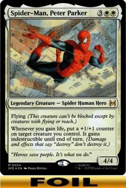 1x - Spider-Man, Peter Parker - FOIL #04 - Marvel's Eternal-Legal - NM MTG - Image 1