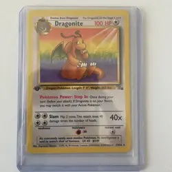 Dragonite 1st Edition Fossil 19/62 Non-holo Pokemon LP/NM - Image 1
