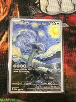 Pokemon Lugia Starry Night Van Gogh Beautiful Moon FAN ART - Image 1