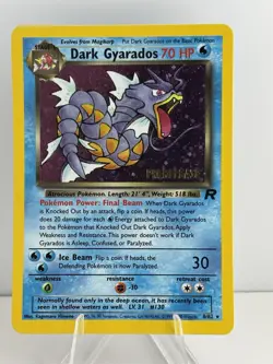 Dark Gyarados (Prerelease) 08/82 Wotc Promo Holo Pokemon NM - Image 1