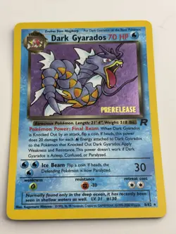 Dark Gyarados (Prerelease) 08/82 Wotc Promo Holo Pokemon NM - Image 5
