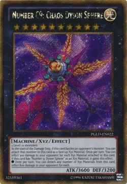 Yugioh! LP Number C9: Chaos Dyson Sphere - PGLD-EN022 - Gold Secret Rare - Unlim - Image 1