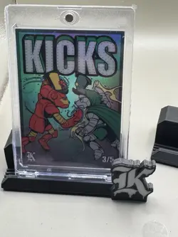 Kickstradomis Iron Willie vs. Dr. Drippy Holo 3/5 Card - Image 1