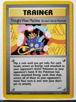 Thought Wave Machine 96/105 NM - RARE Neo Destiny Pokemon Card Sumiyoshi Kizuki - Image 1