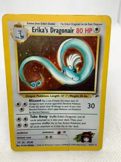 Erika's Dragonair - 4/132 - Holo Rare Gym Heroes Set TCG - Pokemon Card DAMAGED - Image 4