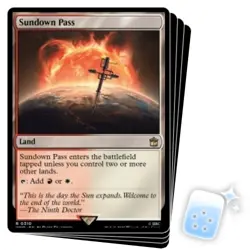 SUNDOWN PASS X4 Universes Beyond: Doctor Who Magic MTG MINT CARD - Image 1