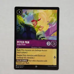 Peter Pan 54/204 Disney Lorcana Ursula's Return Regular Super Rare Card NM - Image 1