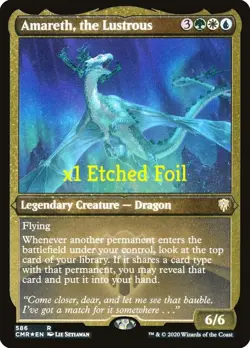 MTG Etched Foil Commander Legends CMR Amareth, the Lustrous MINT - Image 1