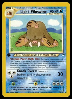 Light Piloswine 026/105 1st Edition Neo Destiny Pokemon - Image 1