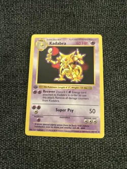 1999 Pokemon TCG - Kadabra - 32/102 - 1st Edition Shadowless - Base Set - Image 1