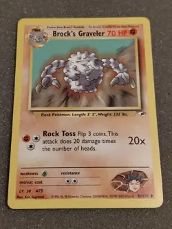 Pokemon - Lot Of 4 - Brocks Geodude, Brocks Graveler - Gym Challenge, Gym Heroes - Image 4