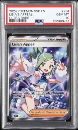 2024 POKEMON SSP EN-SURGING SPARKS ULTRA RARE #234 LISIA'S APPEAL PSA 10 - Image 1