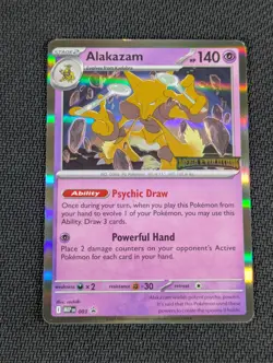 Alakazam Pokemon Mega Evolution Prerelease Stamped Promo 003 - Image 1