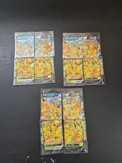 3 Pokemon Pikachu V-Union Complete Set Near Mint SWSH139 SWSH140 SWSH141 SWSH142 - Image 1